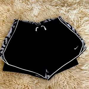 Like New Nike Running Shorts YouthXL or Women XS  Glow in Dark swoosh zebra 🦓